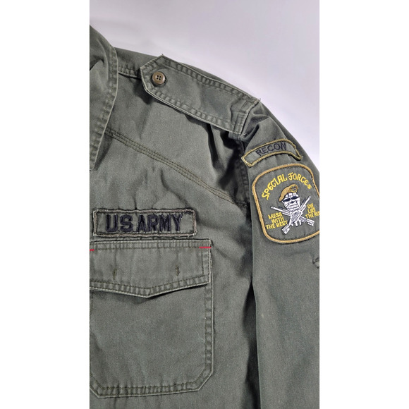 Vintage Rothco Patched Special Forces US Army Military Jacket Shirt Men's XL - Picture 3 of 11